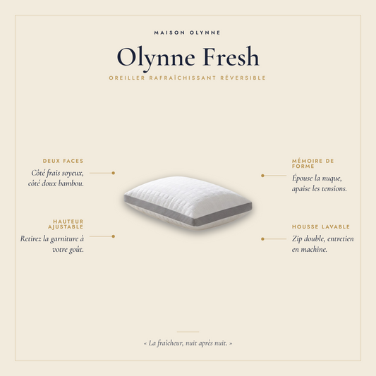 Olynne Fresh, oreiller rafraîchissant à mémoire de forme Maison Olynne
