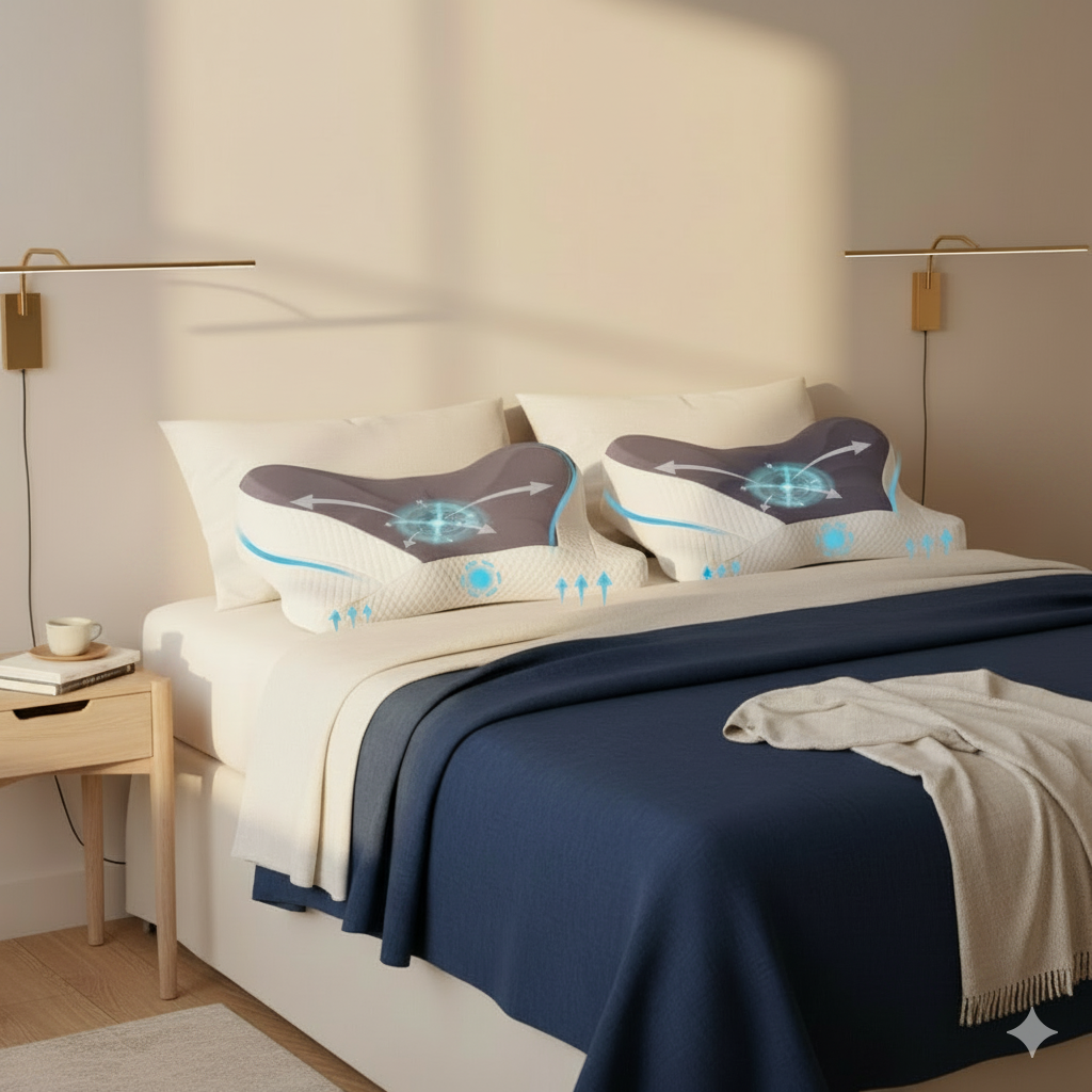 Olynne Cloud duo d'oreillers cervical mémoire de forme Maison Olynne, vue principale