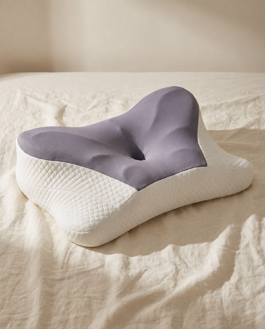 Olynne Cloud, oreiller cervical vu de trois-quarts