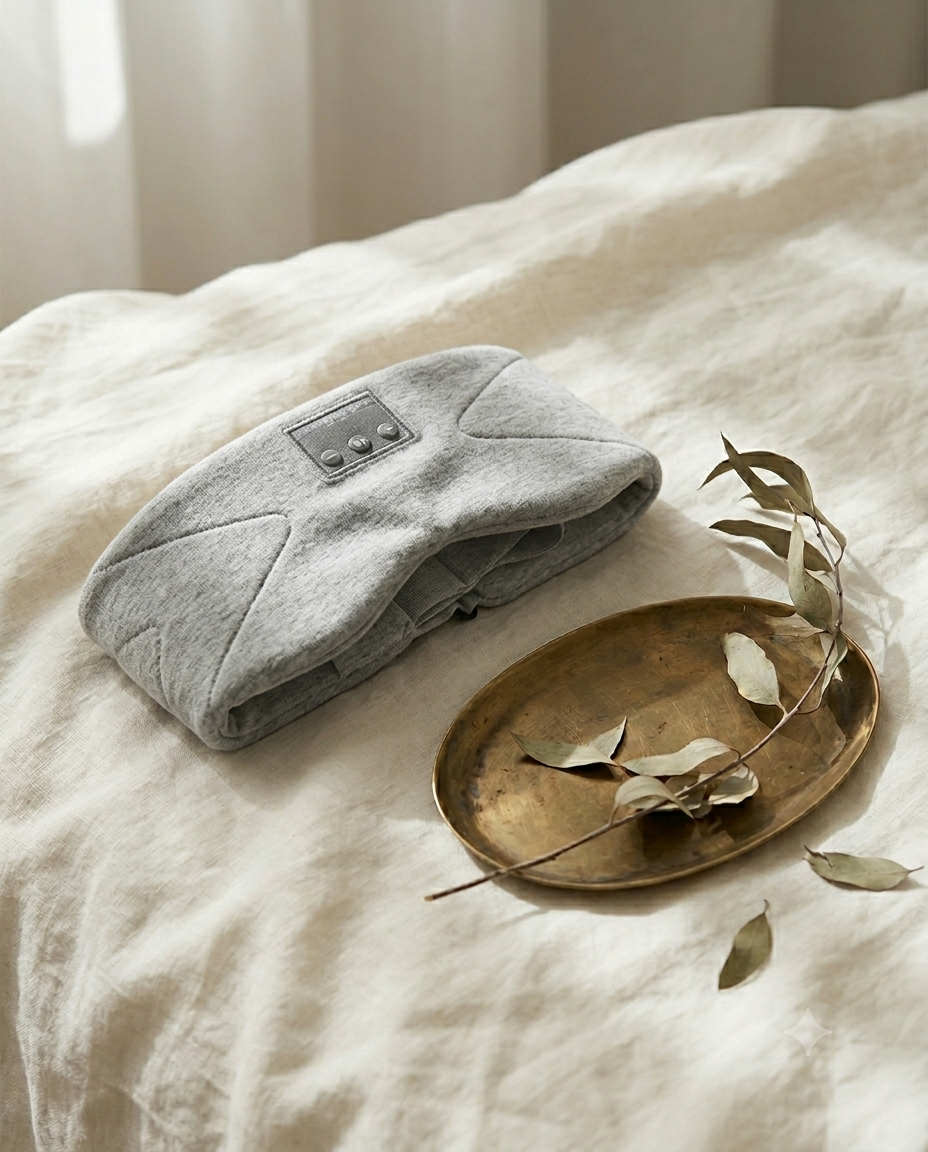 Olynne Silence, masque de sommeil Bluetooth coloris gris ardoise