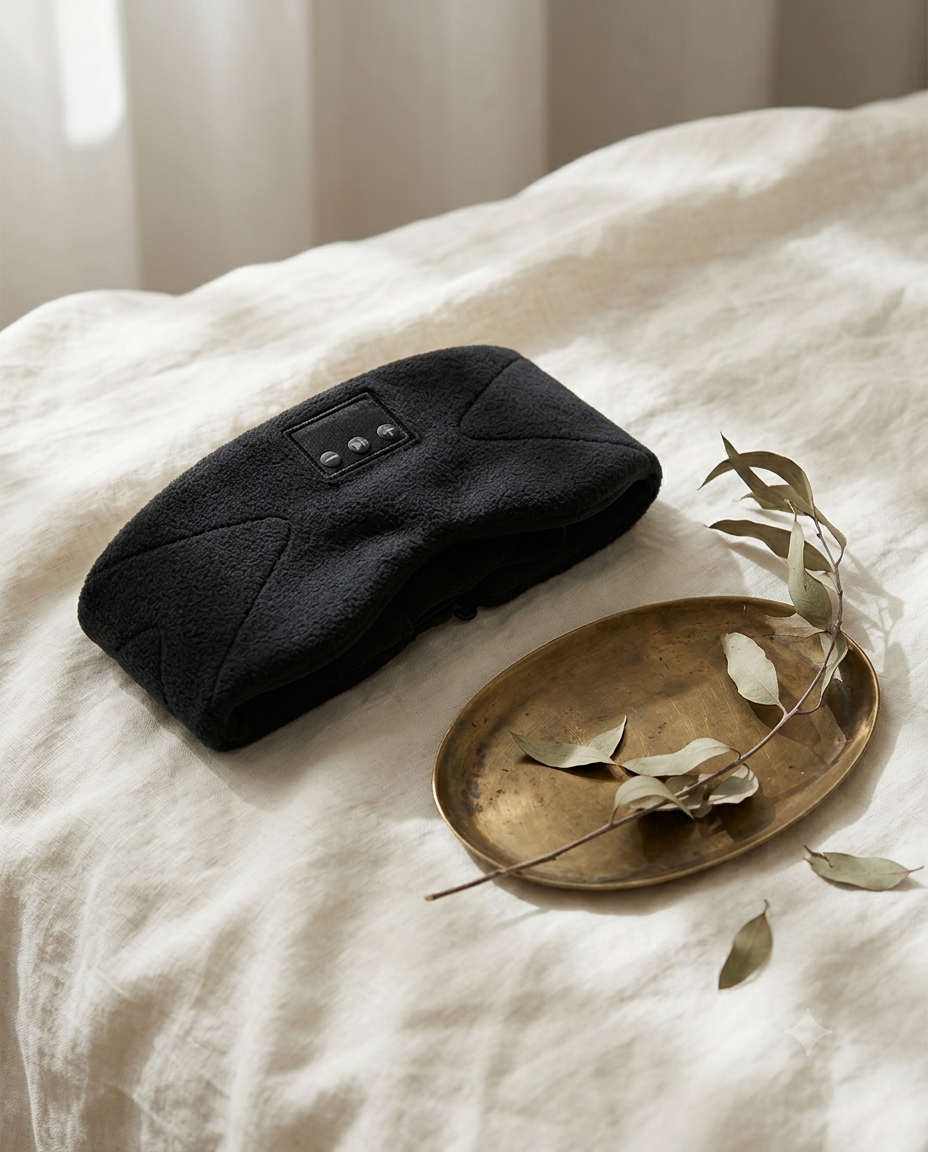 Olynne Silence, masque de sommeil Bluetooth coloris noir